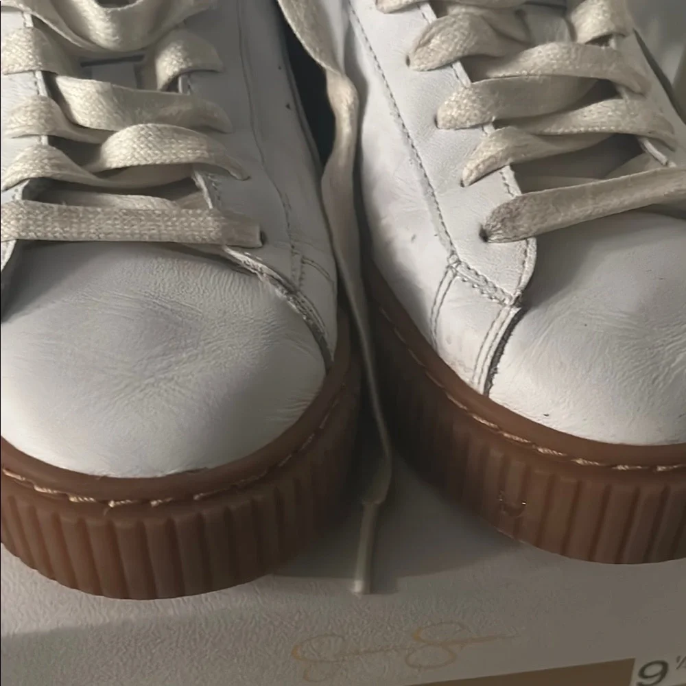 Puma White Sneakers with Rich Brown Soles. Negotiable! - Picture 4 of 4